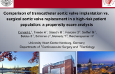 Comparison of transcatheter aortic valve implantation versus surgical aortic valve replacement in a high-risk patient population : a propensity score analysis