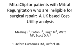 MitraClip for Patients With Mitral Regurgitation Who are Ineligible for Surgical Repair or Replacement: A UK Based Cost-Utility Analysis