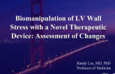 Biomanipulation of Left Ventricular Wall Stress with a Novel Therapeutic Device: Assessment of Changes