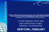 The Surgeon Speaks: When I Would Choose Surgery for Left Main Disease: Lessons from SYNTAX at Four Years