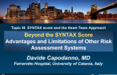 Beyond the Syntax Score: Advantages and Limitations of Other Risk Assessment Systems