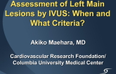 Assessment of Left Main Lesions by IVUS: When and What Criteria?