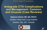 Antegrade CTO Complications and Management: Common and Unusual (Case Reviews)