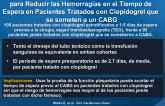 Estrategia basada en Medir la Función Plaquetaria para Reducir las Hemorragias en el Tiempo de Espera en Pacientes Tratados con Clopidogrel que se someten a un CABG