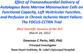 Effect of Transendocardial Delivery of Autologous Bone Marrow Mononuclear Cells on Functional Capacity, Left Ventricular Function, and Perfusion in Chronic Ischemic Heart Failure: The FOCUS-CCTRN Tria