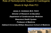High-Risk PCI and Cardiogenic Shock: Prognosis and Percutaneous Hemodynamic Support Devices