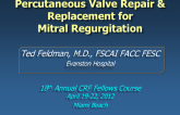 Percutaneous Edge-to-Edge Repair for Mitral Regurgitation