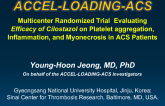 ACCEL-LOADING-ACS: Multicenter Randomized Trial  Evaluating                Efficacy of Cilostazol on Platelet aggregation, Inflammation, and Myonecrosis in ACS Patients