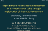 Repositionable Percutaneous Replacement of a Stenotic Aortic Valve through Implantation of the Lotus Valve System