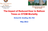 The Impact of Reduced Door to Balloon Times on STEMI Mortality