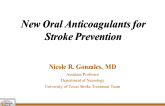 New Oral Anticoagulants for Stroke Prevention