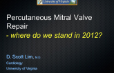 Percutaneous Mitral Valve Repair: Where Do We Stand in 2012?