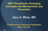 DES Thrombosis: Emerging Concepts into Mechanisms and Prevention
