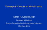 Transseptal Closure of Mitral Leaks (Including Case Presentations)