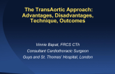 The Direct Aortic Approach: Advantages, Disadvantages, Technique, and Outcomes (Case Examples)