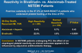 Prognostic Value of High On-Clopidogrel Platelet Reactivity in Bivalirudin- vs. Abciximab-Treated NSTEMI Patients