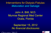 Interventions for Dialysis Fistulas: Maturation and Salvage