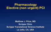 Pharmacotherapy for Elective (Non-urgent) PCI