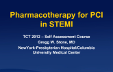 Pharmacotherapy for PCI in STEMI
