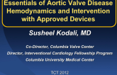Aortic Valve Disease Hemodynamics and Intervention with Approved Devices (Including Related Guidelines)