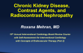 Chronic Kidney Disease, Contrast Agents, and Radiocontrast Nephropathy