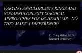 Varying Annuloplasty Rings and Nonannuloplasty Surgical Approaches for Ischemic MR: Do They Make a Difference?