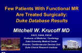 Few Patients with Functional MR are Treated Surgically: Duke Database Results