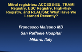MitraClip Registries: ACCESS-EU, GERMAN Registry, ESC Registry, High-Risk Registry, and REALISM: What Have We Learned Recently?