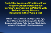 FAME 2 Cost-effectiveness: A Prospective, Randomized Trial Evaluating the Cost-effectiveness of FFR-Guided PCI in Patients with Stable Coronary Artery Disease