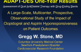 ADAPT-DES One Year: A Large-Scale, Multicenter, Prospective, Observational Study of the Impact of Clopidogrel and Aspirin Hyporesponsiveness on Patient Outcomes