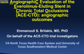 ACE-CTO: Angiographic Follow-up After Everolimus-eluting Stents in CTO