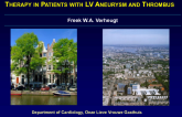 Indications for and Duration of Pharmacologic Therapy in Patients with Left Ventricular Aneurysm and Thrombus