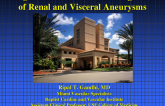 Diagnosis and Technical Management of Renal and Visceral Aneurysms