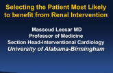 Selecting the Patient Most Likely to Benefit from Renal Intervention