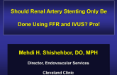 Debate II. Should Renal Artery Stenting Only Be Done Using FFR and IVUS? Pro!
