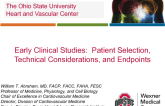 Early Human Clinical Studies: Patient Selection, Technical Considerations, and Endpoints(4)