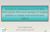 Technical Considerations for Left Main Intervention: From Stent Strategies to Imaging Guidance to Staging and Hemodynamic Support