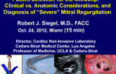 Patient Selection for the MitraClip: Clinical vs. Anatomic Considerations, and Diagnosis of "Severe" MR