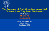 The Spectrum of Early Complications of LAA Closure: Have They Been Eliminated?
