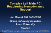Complex Left Main PCI Requiring Hemodynamic Support