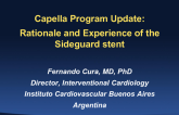 Dedicated Bifurcation Stents: Cappella Program Update
