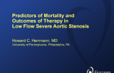 PARTNER: Prognostic Value of Low Flow in Patients with Severe Aortic Stenosis
