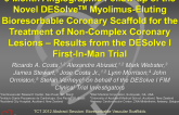 TCT-39. 6-month Angiographic Follow-up of the Novel DESolveTM Myolimus-eluting Bioresorbable Coronary Scaffold for the Treatment of Non-complex Coronary Lesions – Results from...