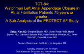 TCT-84. Watchman Left Atrial Appendage Closure in Atrial Fibrillation Patients 75 Years or Greater; A Sub-Analysis of the PROTECT AF Study