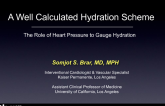 A Well-Calculated Hydration Scheme: The Role of Heart Pressure to Gauge Hydration