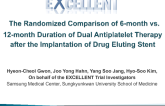 "Six-Month Versus 12-Month Dual Antiplatelet Therapy After Implantation of Drug-Eluting Stents: The Efficacy of Xience/Promus Versus Cypher to Reduce Late Loss After Stenting...