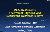 DES Restenosis: Treatment Options and Recurrent Event Rates