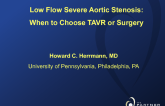 Therapy Considerations: When to Choose TAVR or Surgery