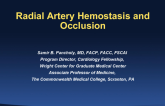 Radial Artery Hemostasis and Occlusion