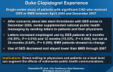 Evaluating the Impact of Public Health Notification: Duke Clopidogrel Experience